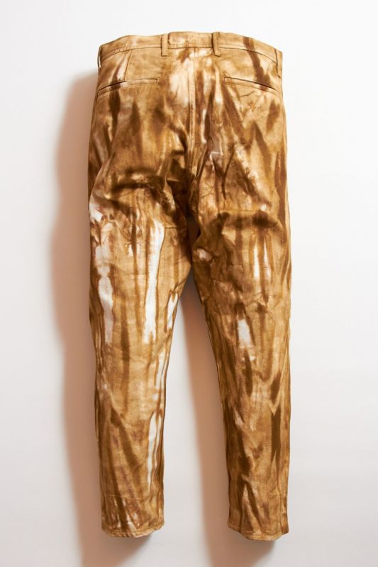 TIE DYE TAPERED PANTS BROWN 21AW