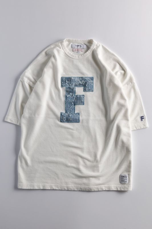 F PATCH WIDE SWEAT TEE WHITE