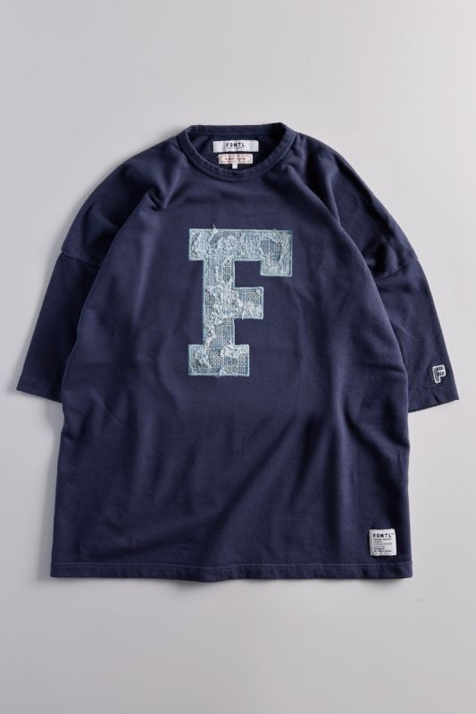 F PATCH WIDE SWEAT TEE NAVY