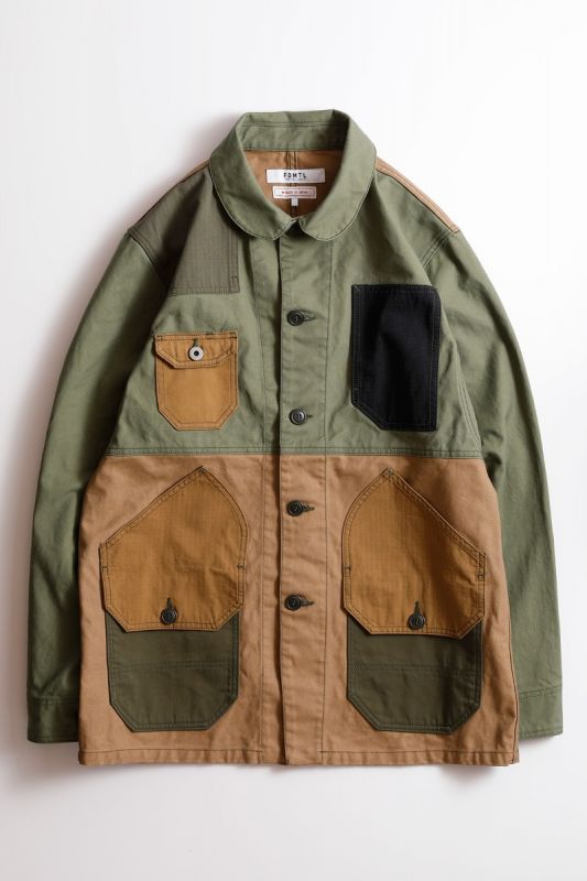 PATCHWORK COVERALL RINSE KHAKI